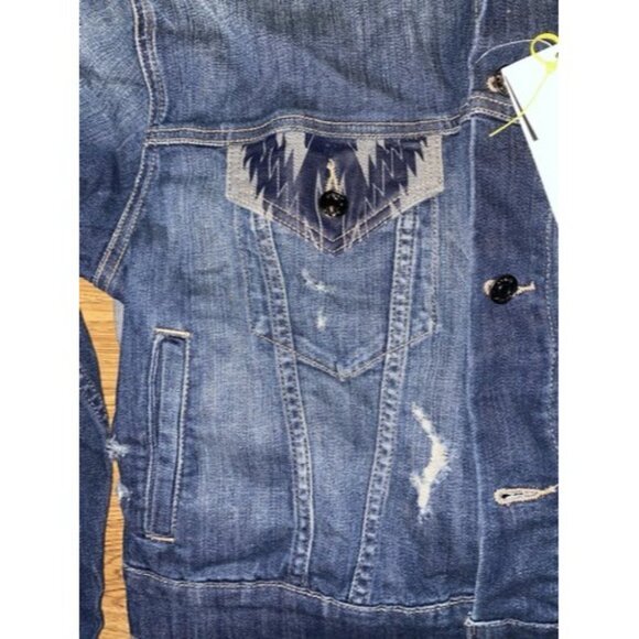 NWT ARIAT WOMEN'S CHIMAYO AZTEC & BURBANK DENIM JACKET MEDIUM - Picture 2 of 6